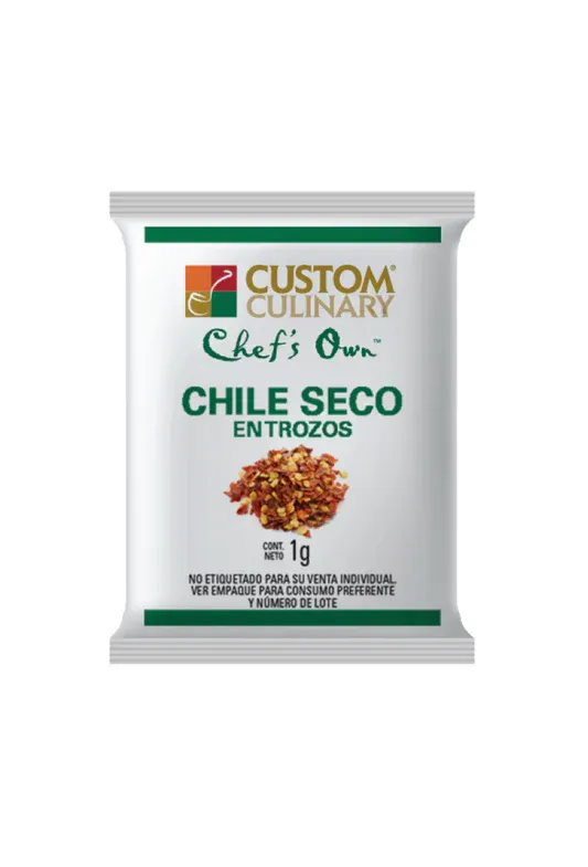CUSTOM CULINARY CHILE SECO 1000 PZAS DE 1 G