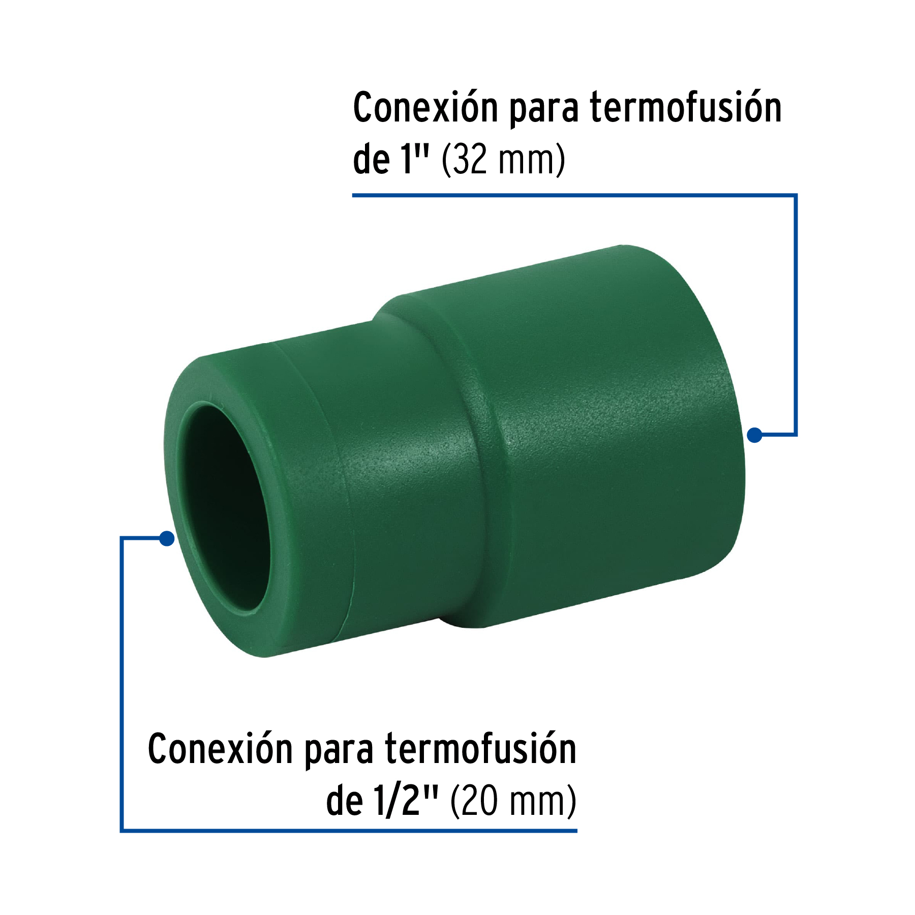 Reducción de PPR, 1'x1/2', 32x20mm - CV-222 / 49823