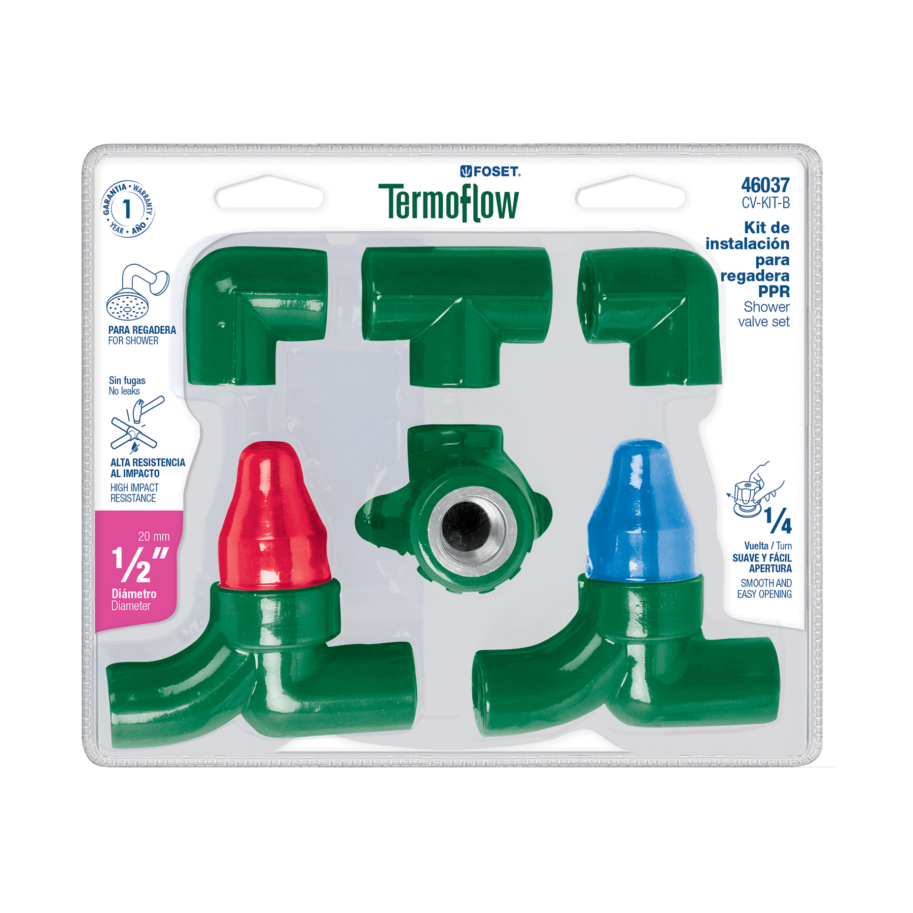 KIT conexiones PPR para instalación regadera, sin manerales - CV-KIT-B / 46037