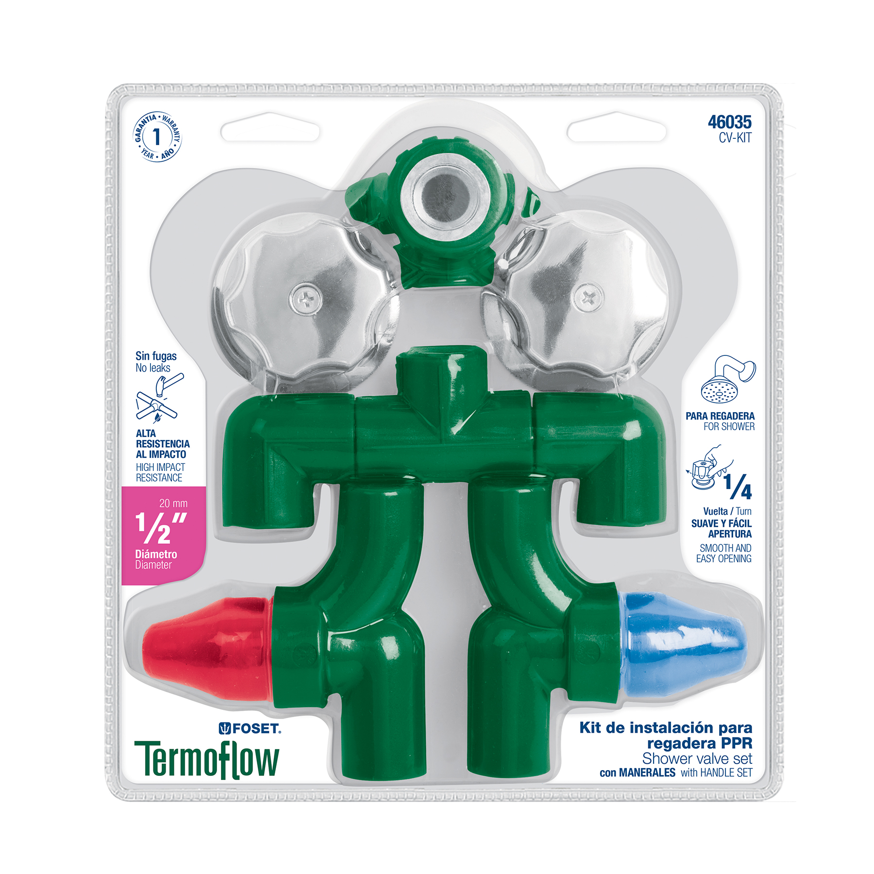 KIT de conexiones y válvulas PPR para instalación regadera - CV-KIT / 46035