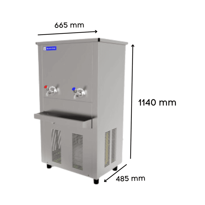 Dimension of "Blue Star CW 4080 water cooler with warm and cold option"