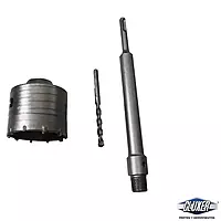 Kit Sacabocados 3 Pulgadas Punta Diamante y Adaptador SDS Cluxer - CX-SBCPO8150