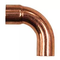 Codo Cobre Radio Largo Bushing 90º, Interior 1/2, Exterior 5/8 - CXC-272-0050