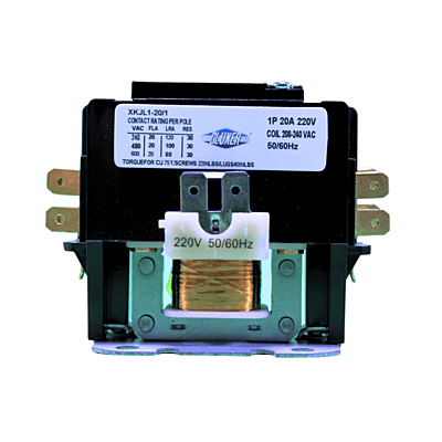 Contactor 1 Polo, 20 Amps, Bobina 208-240VAC, 50/60Hz, Cluxer - CXC1P20A220 Contactor 1 Polo, 20 Amps, Bobina 208-240VAC, 50/60Hz, Cluxer - CXC1P20A220