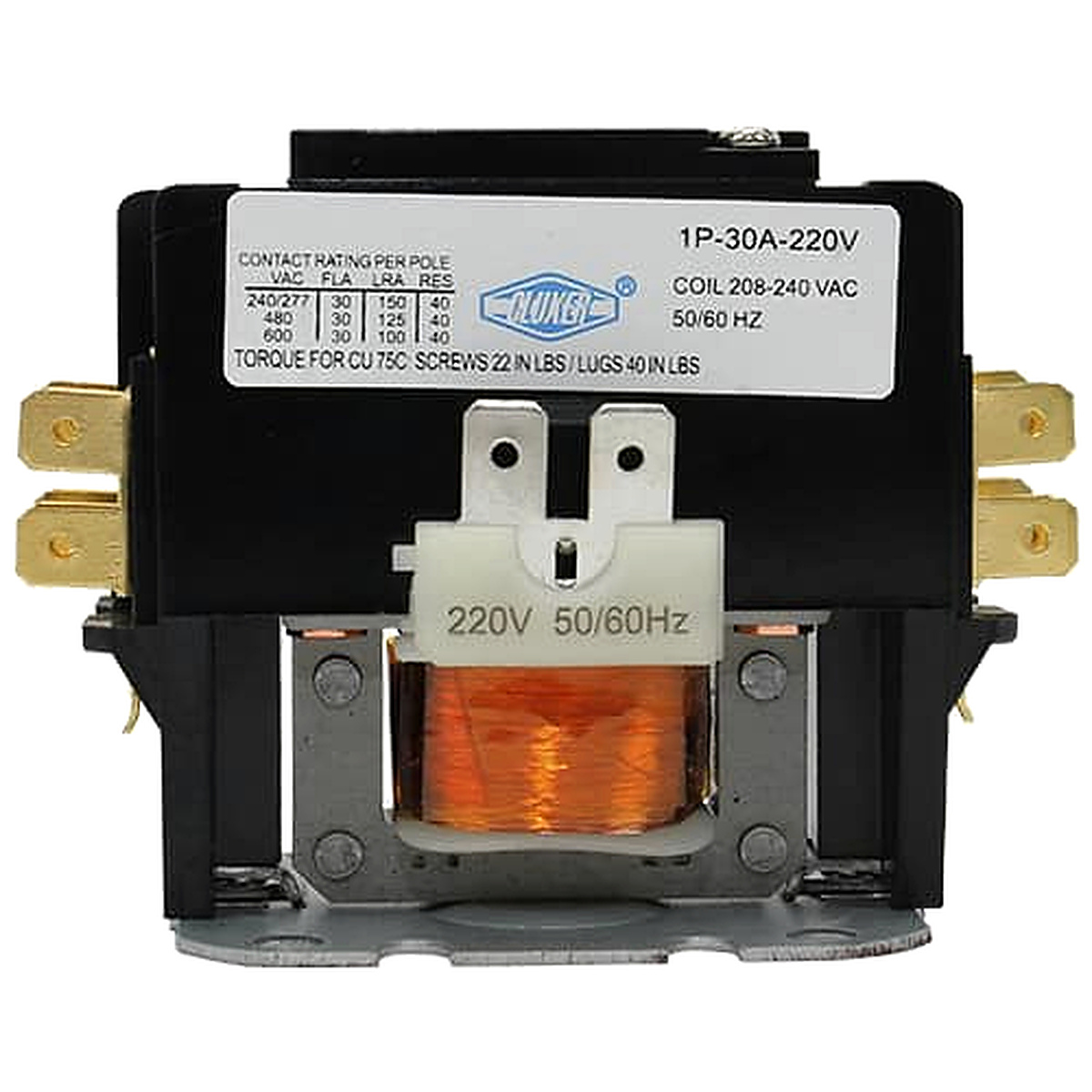 Contactor 1 Polo, 30Amps, Bobina 208-240VAC, 50/60Hz, Cluxer - CXC1P30A220