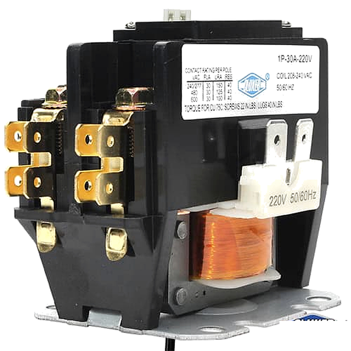 Contactor 1 Polo, 30Amps, Bobina 208-240VAC, 50/60Hz, Cluxer - CXC1P30A220
