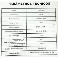 Boiler de Paso 08 litros CLUXER, Gas LP, Blanco, Series Phoenix - CXCPGLP8L