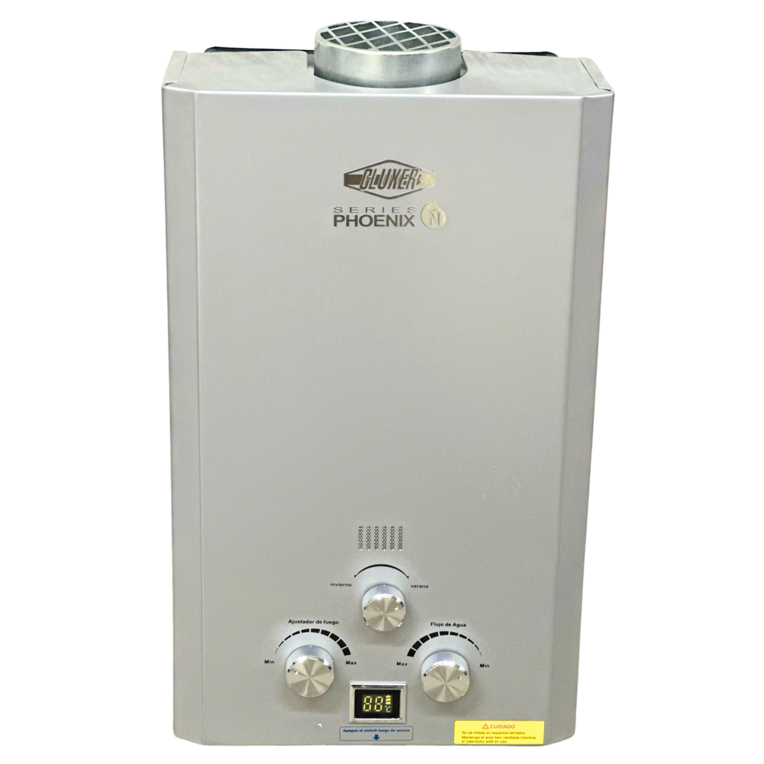 Boiler de Paso 08 litros CLUXER, Gas Natural, Series Phoenix - CXCPGN8L