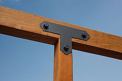 Simpson Strong-Tie Outdoor Accents - ORNAMENTAL T Strap - PC Over ZMAX Simpson Strong-Tie Outdoor Accents - ORNAMENTAL T Strap - PC Over ZMAX