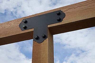 Simpson Strong-Tie Outdoor Accents - ORNAMENTAL T Strap - PC Over ZMAX Simpson Strong-Tie Outdoor Accents - ORNAMENTAL T Strap - PC Over ZMAX