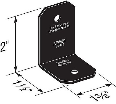Simpson Strong-Tie Outdoor Accents - AVANT Angle PC ZMAX Simpson Strong-Tie Outdoor Accents - AVANT Angle PC ZMAX