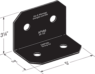 Simpson Strong-Tie Outdoor Accents - AVANT Angle PC ZMAX Simpson Strong-Tie Outdoor Accents - AVANT Angle PC ZMAX