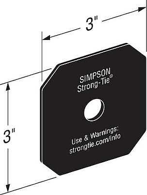 Simpson Strong-Tie Outdoor Accents - Z-MAX/PC Decorative Washer Simpson Strong-Tie Outdoor Accents - Z-MAX/PC Decorative Washer