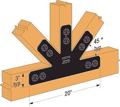 Simpson Strong-Tie Outdoor Accents - Avant Arch Gable Plate Simpson Strong-Tie Outdoor Accents - Avant Arch Gable Plate