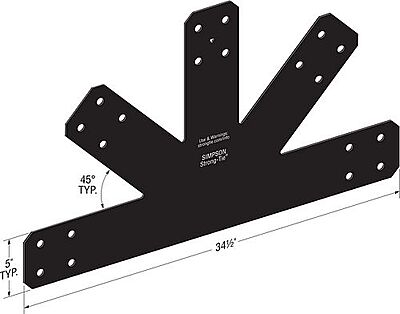 Simpson Strong-Tie Outdoor Accents - Avant Arch Gable Plate Simpson Strong-Tie Outdoor Accents - Avant Arch Gable Plate