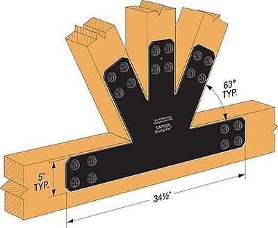 Simpson Strong-Tie Outdoor Accents - Avant Arch Gable Plate Simpson Strong-Tie Outdoor Accents - Avant Arch Gable Plate