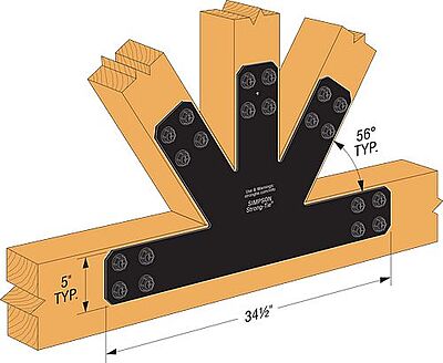 Simpson Strong-Tie Outdoor Accents - Avant Arch Gable Plate Simpson Strong-Tie Outdoor Accents - Avant Arch Gable Plate