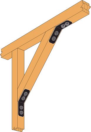 Simpson Strong-Tie Outdoor Accents - AVANT Knee Brace 45 Bend PC OVER ZMAX