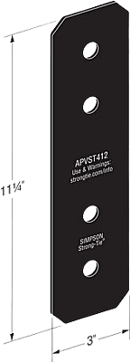 Simpson Strong-Tie Outdoor Accents - AVANT Flat Strap PC ZMAX Simpson Strong-Tie Outdoor Accents - AVANT Flat Strap PC ZMAX