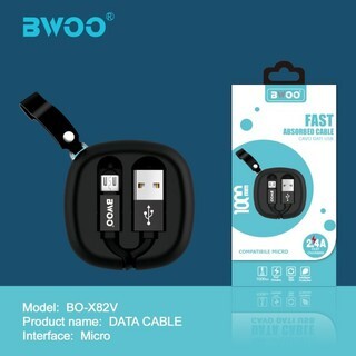 Cable Retractable Micro USB BO-X82V 1M Bwoo