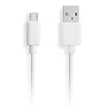 Cable USB Type A Male Vers Micro USB Male 0.5 Pi Blanc