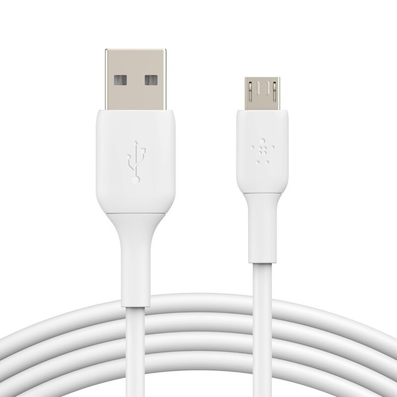 Cable USB Type A Male Vers Micro USB Male 1.2 Pi Blanc