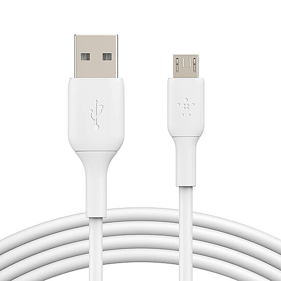 Cable USB Type A Male Vers Micro USB Male 3 Pi Blanc