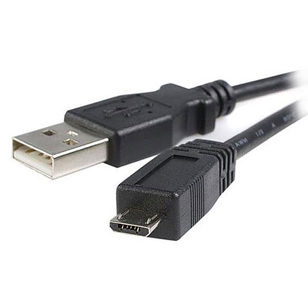 Cable USB Type A Male Vers Micro USB Male 3 Pi Noir