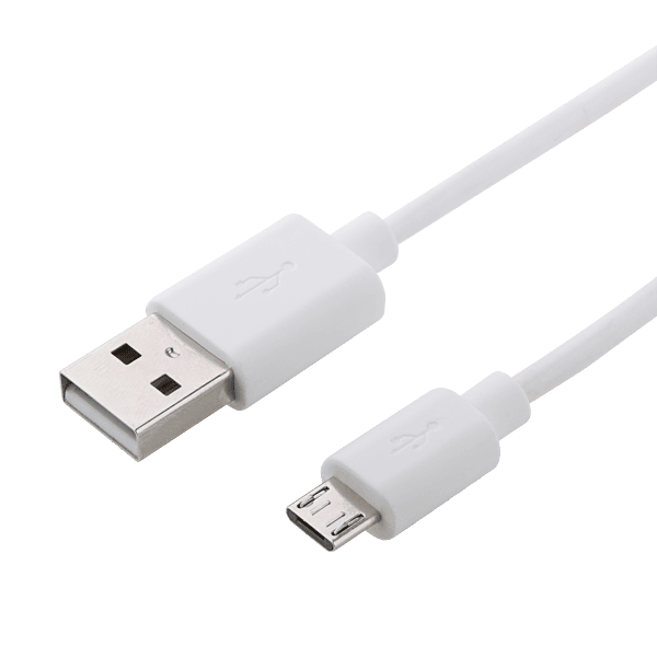 Cable USB Type A Male Vers Micro USB Male 8 Pi Blanc