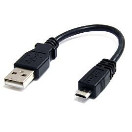 Cable USB Vers Micro USB 0.5 Pi noir