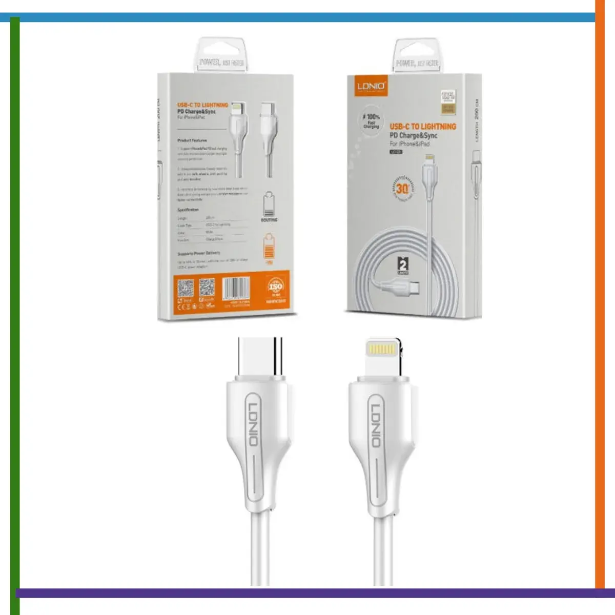 Cable LDNIO LC1211 30w C a lightning