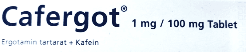 CAFERGOT 1/100 MG (BRAND FROM TURKEY)- 30 TABLETS