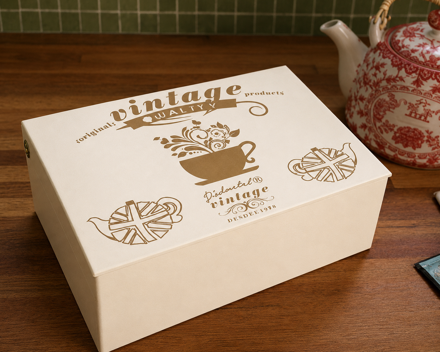 Caja de te de metal para regalo