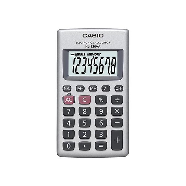 Calculadora de Bolsillo CASIO básica de 8 dígitos (Con estuche)