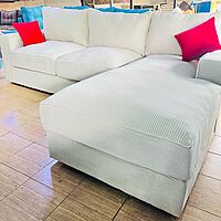 White L Seat 6 Seater