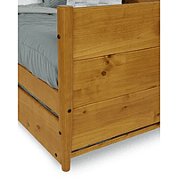 Modern Wooden Sofa Cum Bed with Pull-Out Trundle | 74x38x28 in (188x96.5x71 cm)