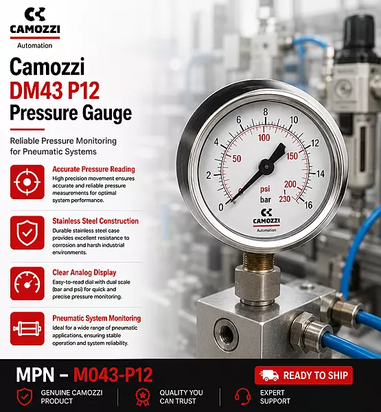 Camozzi Pressure Gauge DM43 P12
