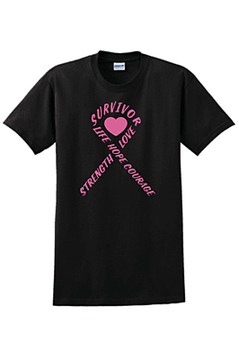 Cancer Survivor Word Ribbon SoftStyle T-Shirt