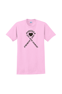 Cancer Survivor Word Ribbon SoftStyle T-Shirt
