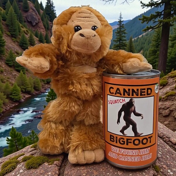 Canned Big Foot Stuffed Plush