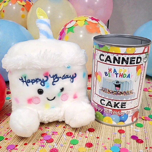 Canned Happy Birthday Stuffed Plush
