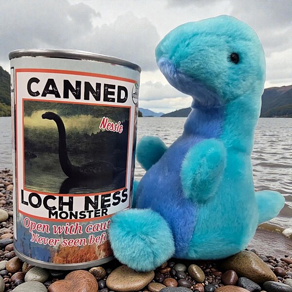 Canned Loch Ness Monster Plush