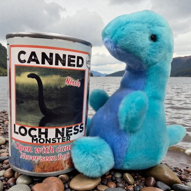 Canned Loch Ness Monster Plush