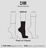 Kids White Medium Socks Crew Comfort 3 Pcs