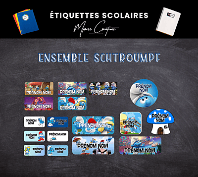Étiquettes thématique Schtroumpf