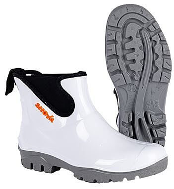 Shova White Chelsea Ankle Gumboot