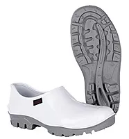 Shova White Grey Slip-on Shoe