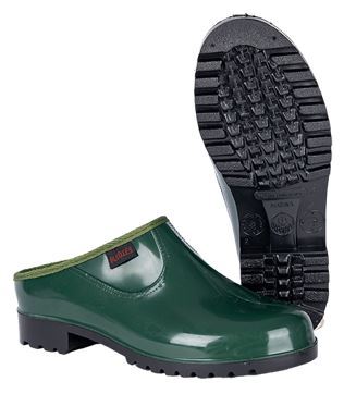 Marina Green Black Slip-on Clog