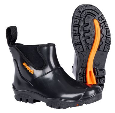 Shova Black Chelsea Ankle Gumboot