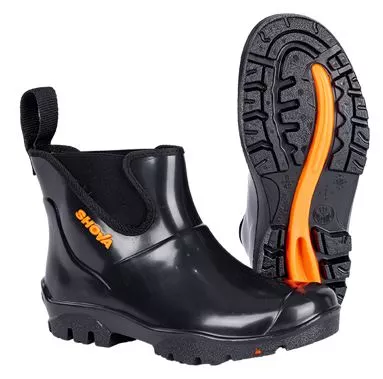Shova Black Chelsea Ankle Gumboot